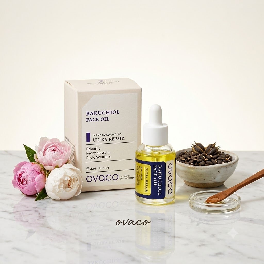Bakuchiol Face Oil Ultra Repair – Aceite Facial Antiedad con Retinol Vegetal OVACO - cosmética10
