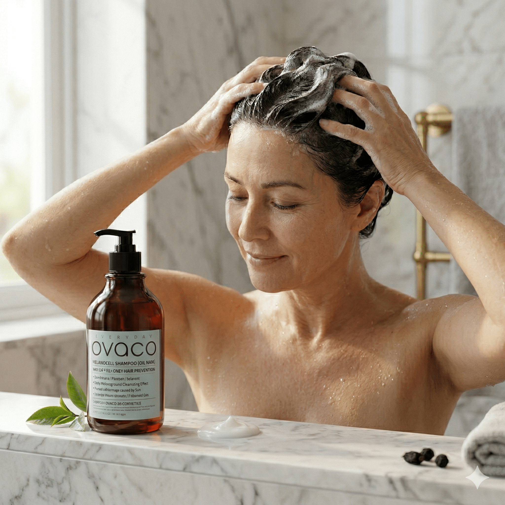 Ovaco Melanocell Shampoo - Champú Anticanas Cabello Graso - cosmetica10