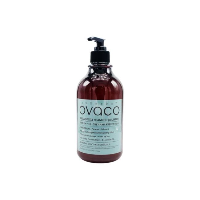 Ovaco Melanocell Shampoo - Champú Anticanas Cabello Graso - cosmetica10