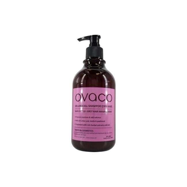 Ovaco Melanocell Shampoo - Champú Anticanas Cabello Seco - cosmetica10