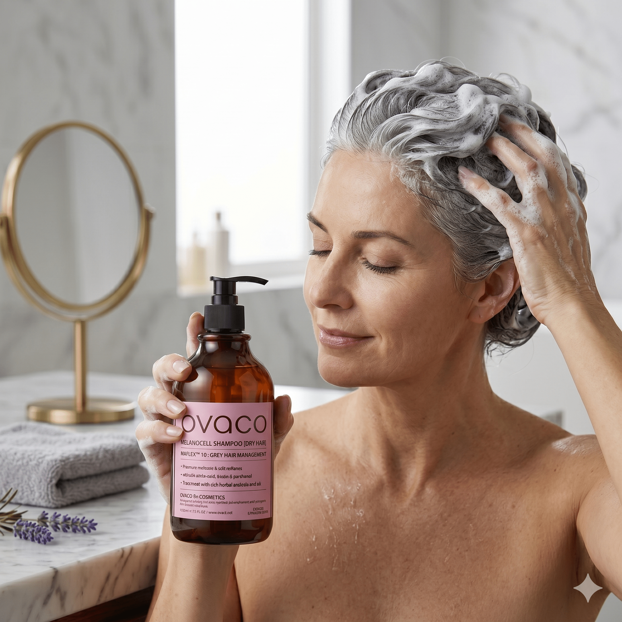 Ovaco Melanocell Shampoo - Champú Anticanas Cabello Seco - cosmetica10