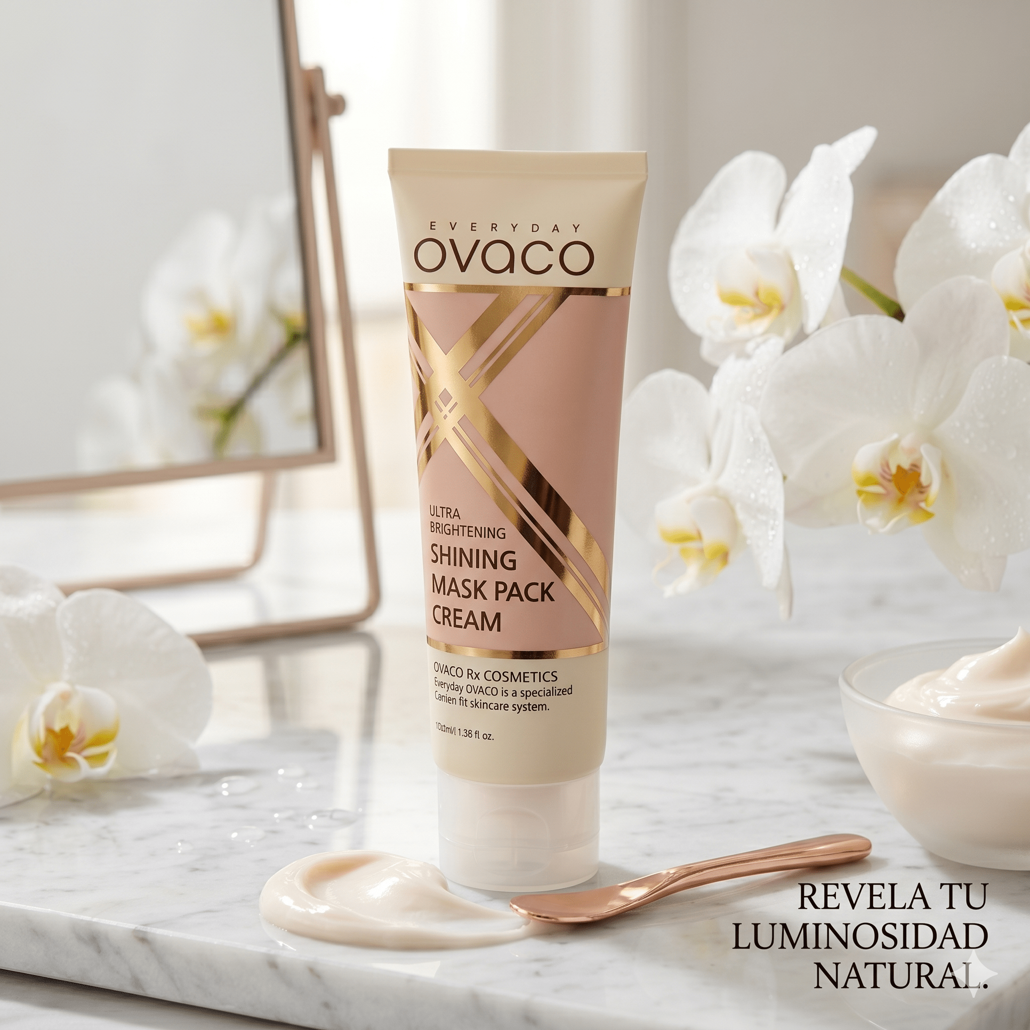 Ovaco Shining Mask Pack Cream - Mascarilla Despigmentante e Iluminadora - cosmetica10