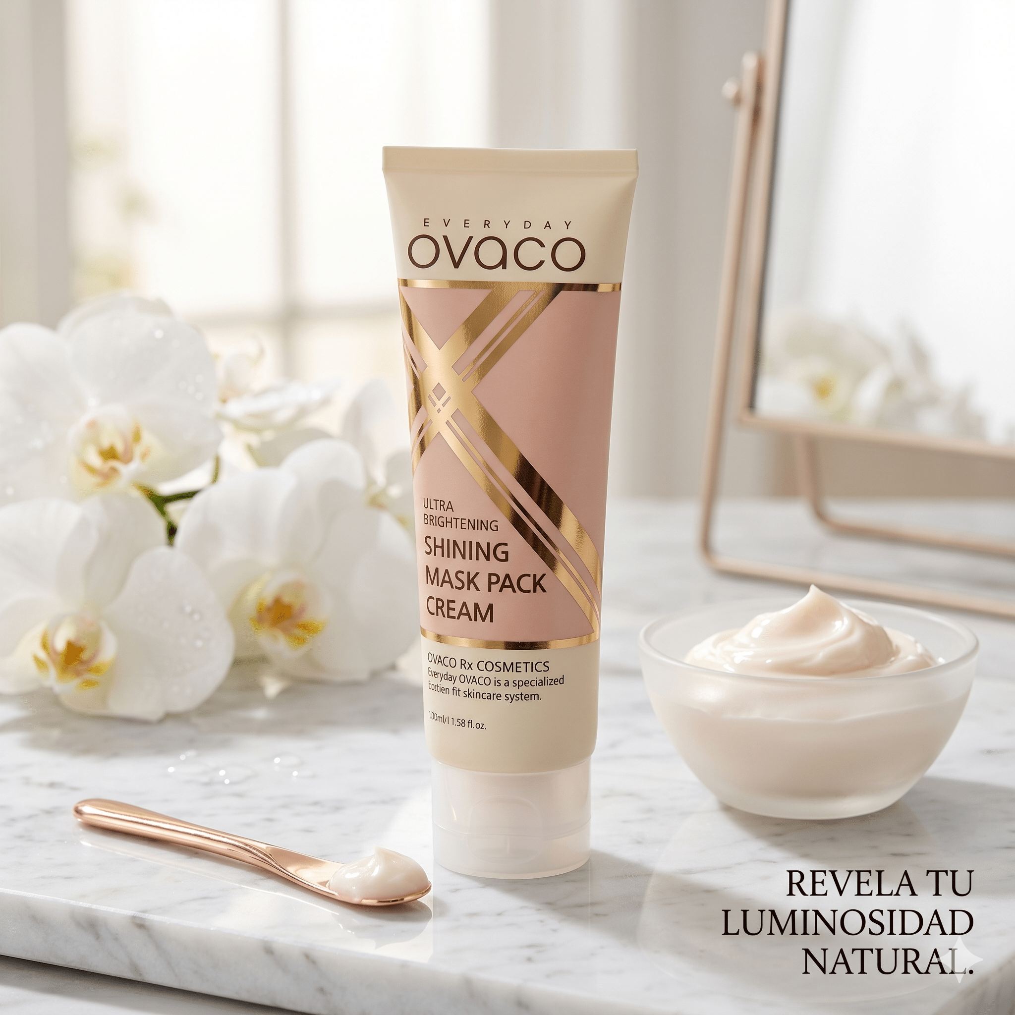 Ovaco Shining Mask Pack Cream - Mascarilla Despigmentante e Iluminadora - cosmetica10