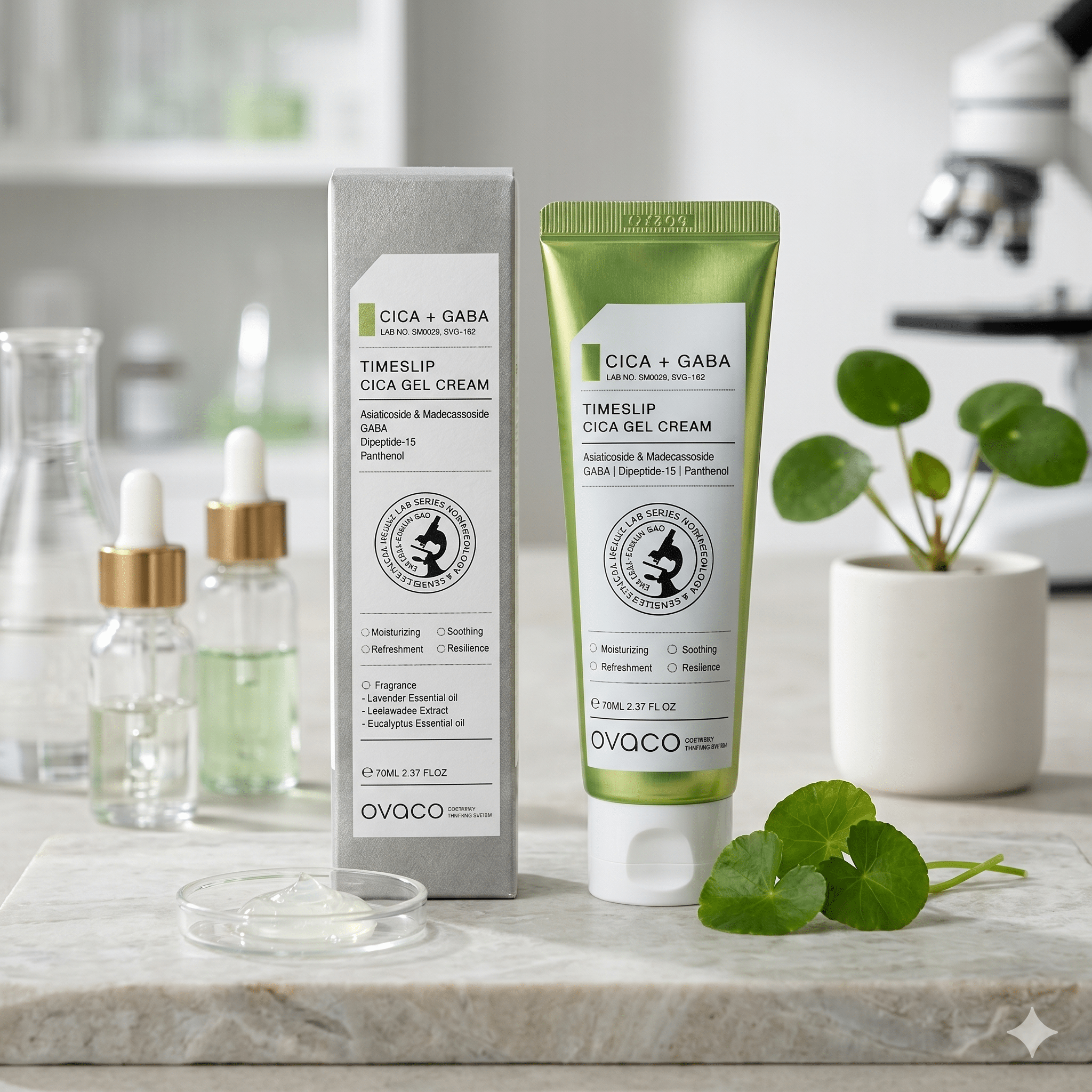 Ovaco Timeslip Cica Gel Cream - Crema Centella Asiática Calmante y Reparadora - cosmetica10